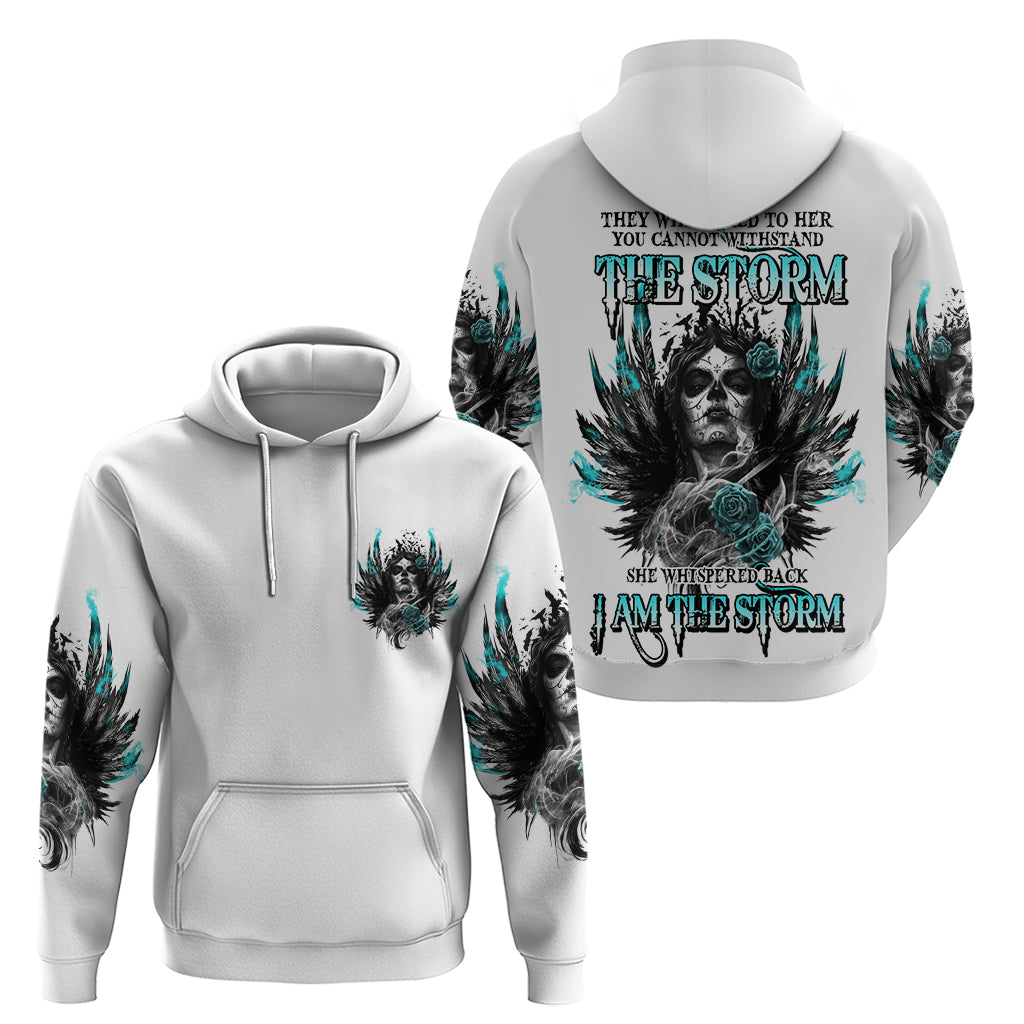 I Am The Storm Sugar Skull Hoodie - Wonder Print Shop