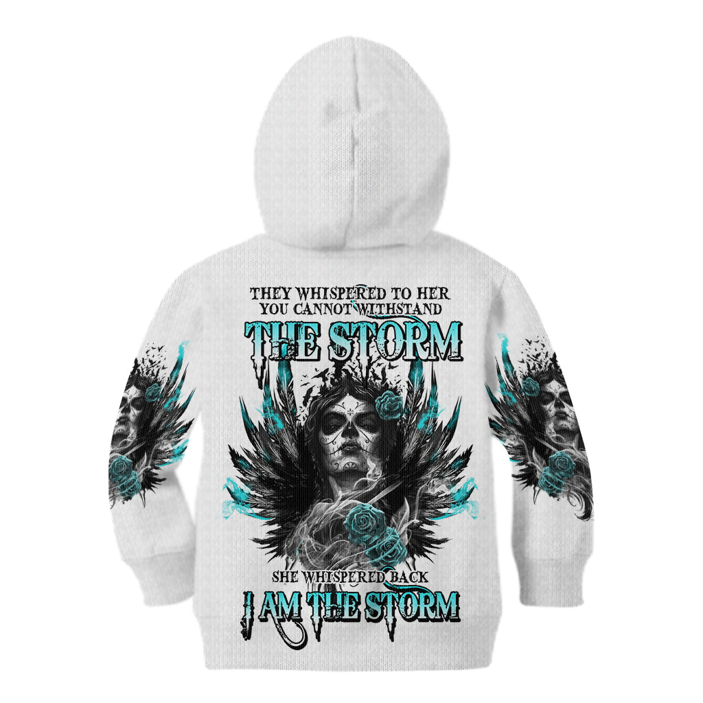 I Am The Storm Sugar Skull Kid Hoodie - Wonder Print Shop