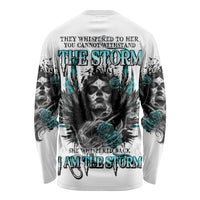 I Am The Storm Sugar Skull Long Sleeve Shirt - Wonder Print Shop