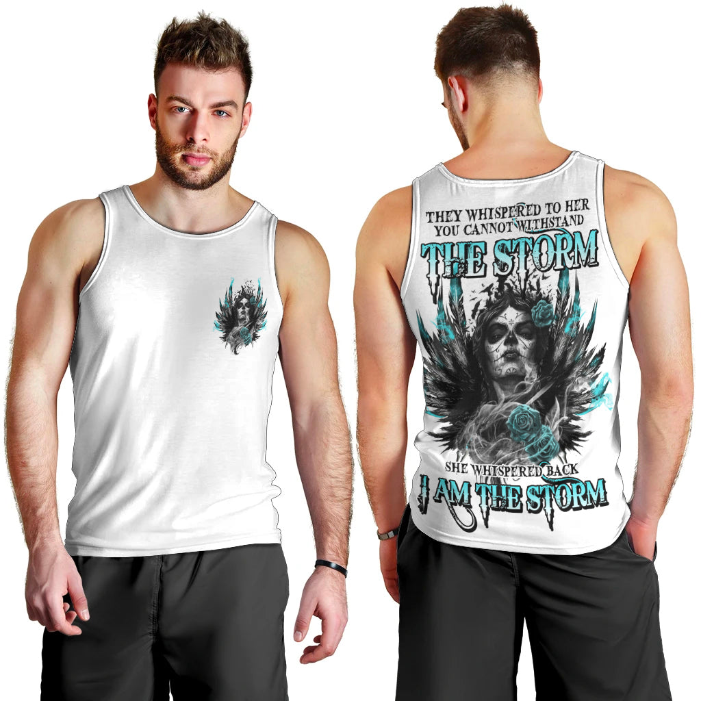 I Am The Storm Sugar Skull Men Tank Top - Wonder Print Shop