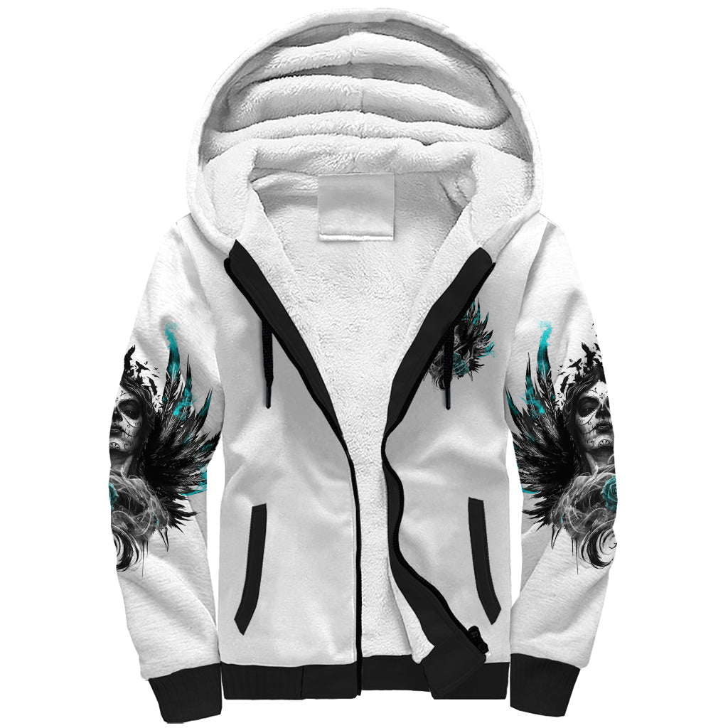 I Am The Storm Sugar Skull Sherpa Hoodie - Wonder Print Shop