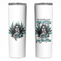 I Am The Storm Sugar Skull Skinny Tumbler - Wonder Print Shop