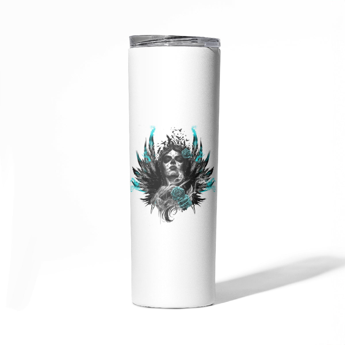 I Am The Storm Sugar Skull Skinny Tumbler - Wonder Print Shop