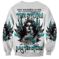 I Am The Storm Sugar Skull Sweatshirt - Wonder Print Shop
