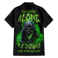 I'm Never Alone My Demons Are With Me 24/7 Hawaiian Shirt - Wonder Print Shop