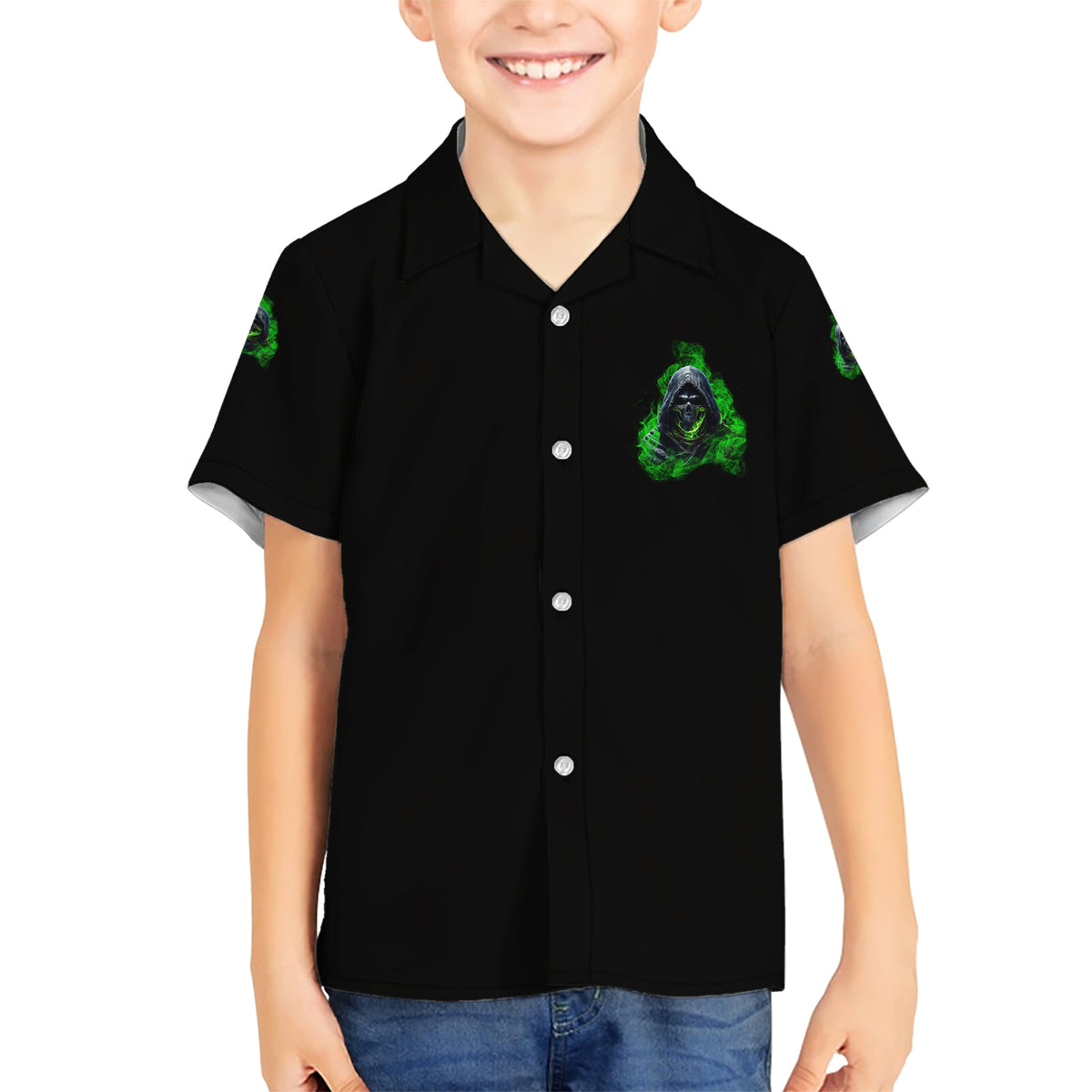 I'm Never Alone My Demons Are With Me 24/7 Kid Hawaiian Shirt - Wonder Print Shop