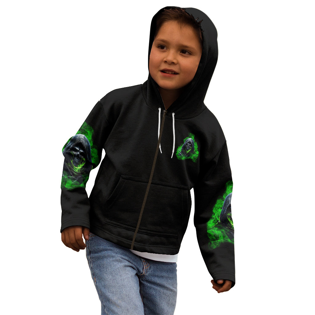 I'm Never Alone My Demons Are With Me 24/7 Kid Hoodie - Wonder Print Shop