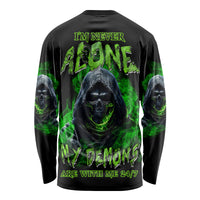 I'm Never Alone My Demons Are With Me 24/7 Long Sleeve Shirt - Wonder Print Shop