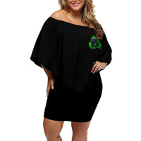 I'm Never Alone My Demons Are With Me 24/7 Off Shoulder Short Dress - Wonder Print Shop