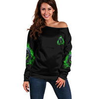 I'm Never Alone My Demons Are With Me 24/7 Off Shoulder Sweater - Wonder Print Shop