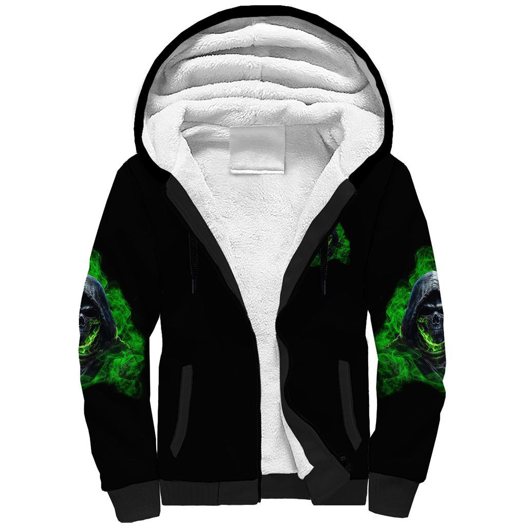 I'm Never Alone My Demons Are With Me 24/7 Sherpa Hoodie - Wonder Print Shop