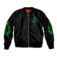 I'm Never Alone My Demons Are With Me 24/7 Sleeve Zip Bomber Jacket - Wonder Print Shop