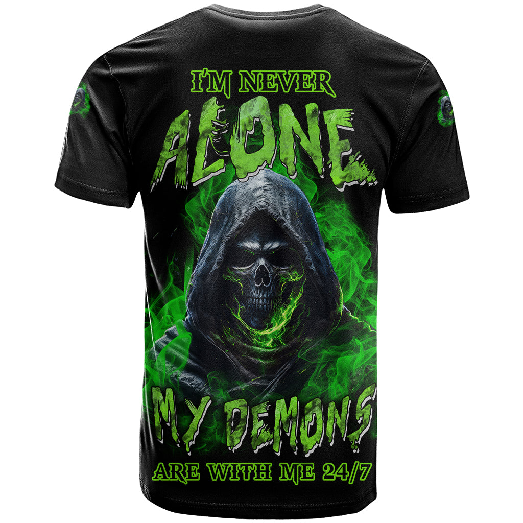 I'm Never Alone My Demons Are With Me 24/7 T Shirt - Wonder Print Shop