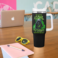 I'm Never Alone My Demons Are With Me 24/7 Tumbler With Handle - Wonder Print Shop