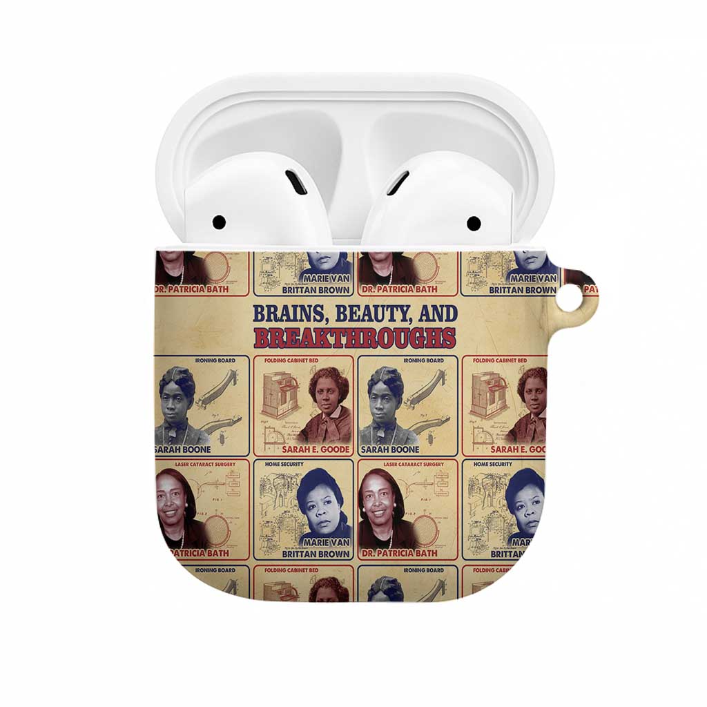 Brains Beauty And Breakthroughs AirPods Case African Trailblazing Women Inventors and Innovators - Wonder Print Shop