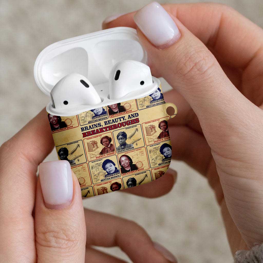 Brains Beauty And Breakthroughs AirPods Case African Trailblazing Women Inventors and Innovators - Wonder Print Shop