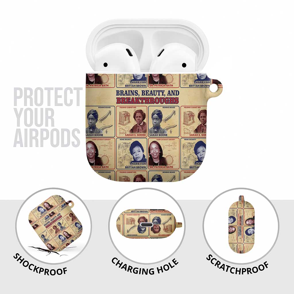 Brains Beauty And Breakthroughs AirPods Case African Trailblazing Women Inventors and Innovators - Wonder Print Shop