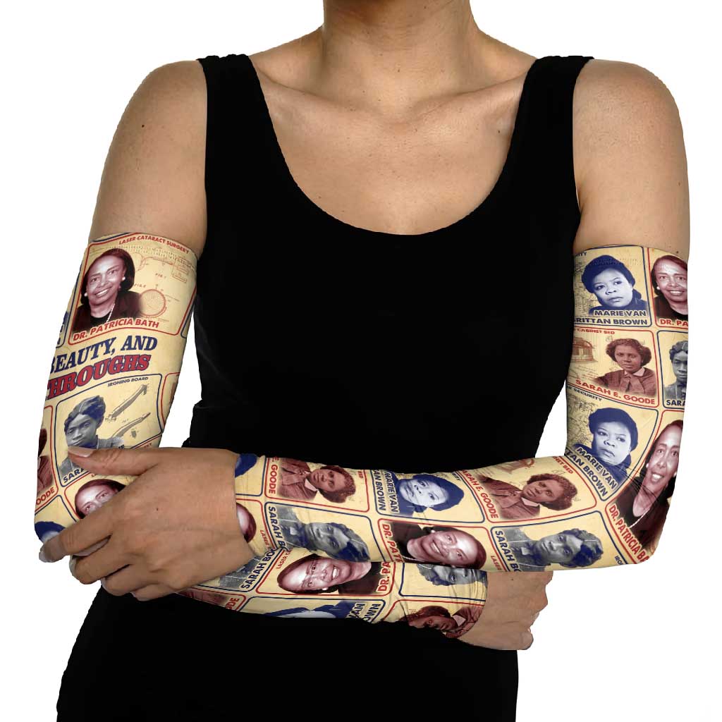 Brains Beauty And Breakthroughs Arm Sleeves African Trailblazing Women Inventors and Innovators - Wonder Print Shop