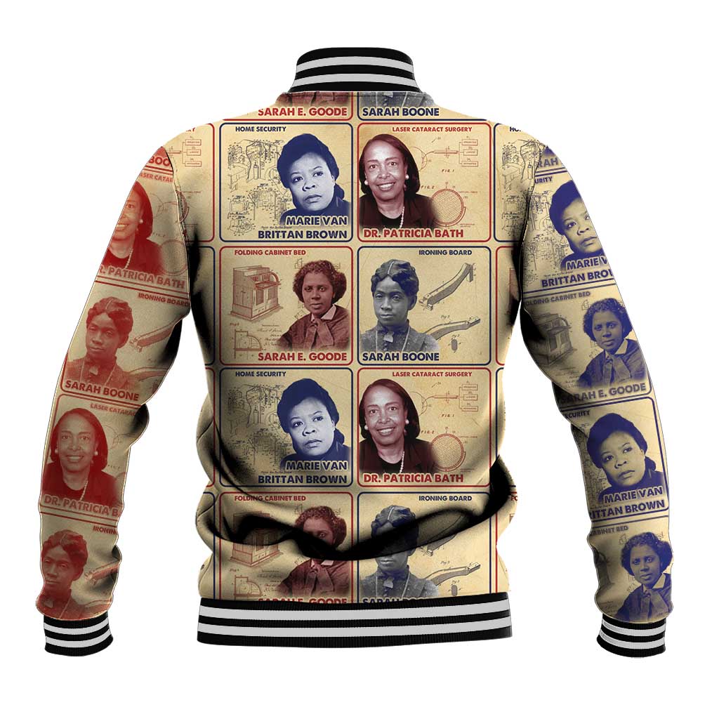 Brains Beauty And Breakthroughs Baseball Jacket African Trailblazing Women Inventors and Innovators - Wonder Print Shop