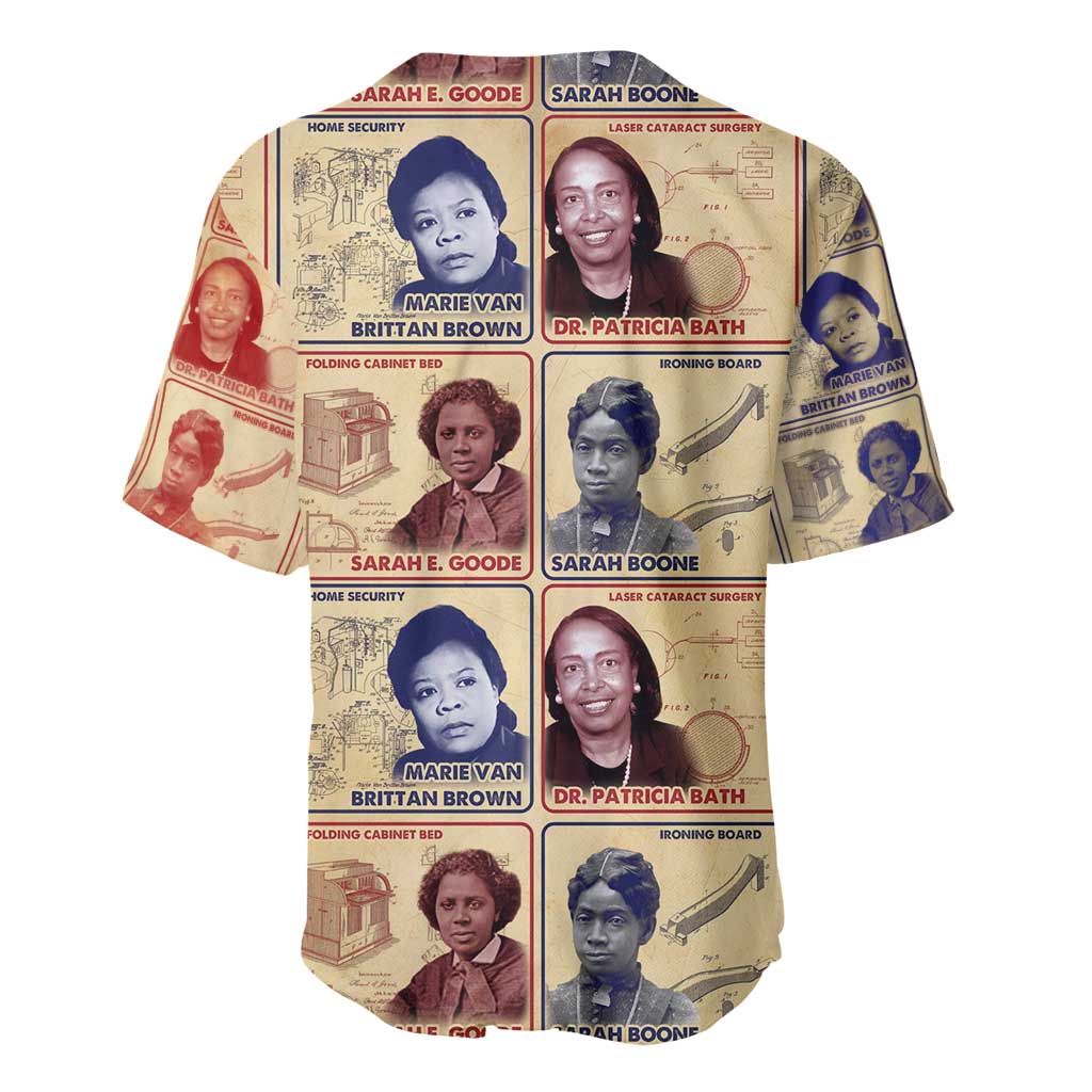 Brains Beauty And Breakthroughs Baseball Jersey African Trailblazing Women Inventors and Innovators - Wonder Print Shop