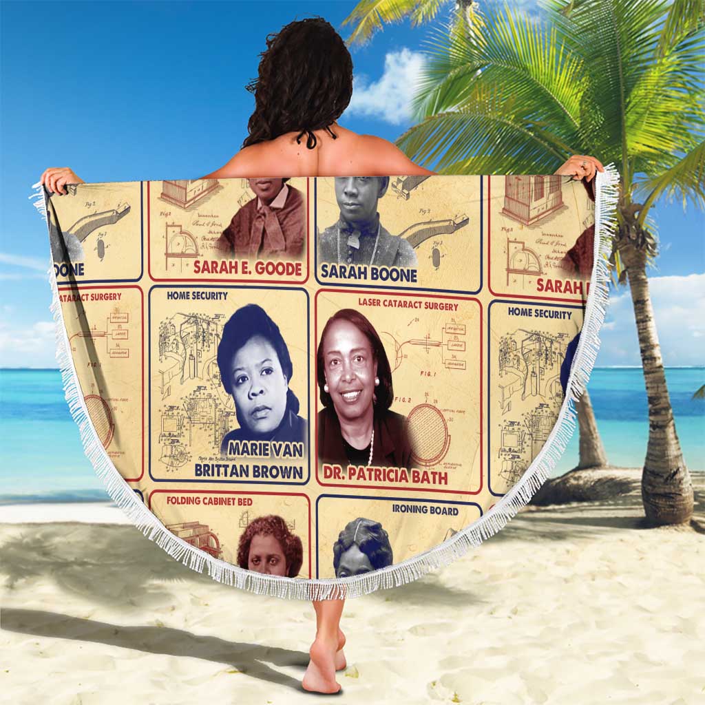 Brains Beauty And Breakthroughs Beach Blanket African Trailblazing Women Inventors and Innovators - Wonder Print Shop