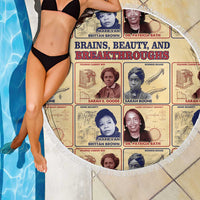 Brains Beauty And Breakthroughs Beach Blanket African Trailblazing Women Inventors and Innovators - Wonder Print Shop