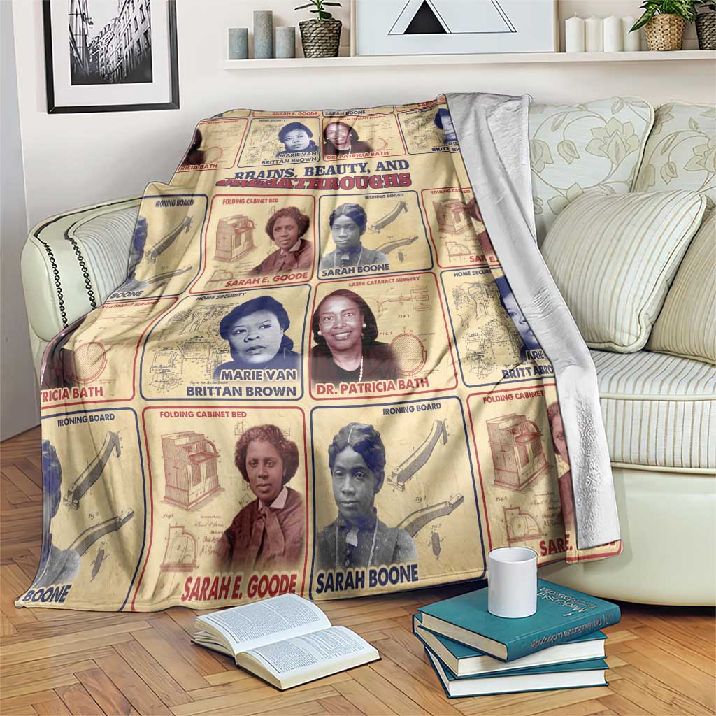 Brains Beauty And Breakthroughs Blanket African Trailblazing Women Inventors and Innovators - Wonder Print Shop