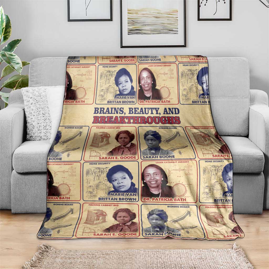 Brains Beauty And Breakthroughs Blanket African Trailblazing Women Inventors and Innovators - Wonder Print Shop