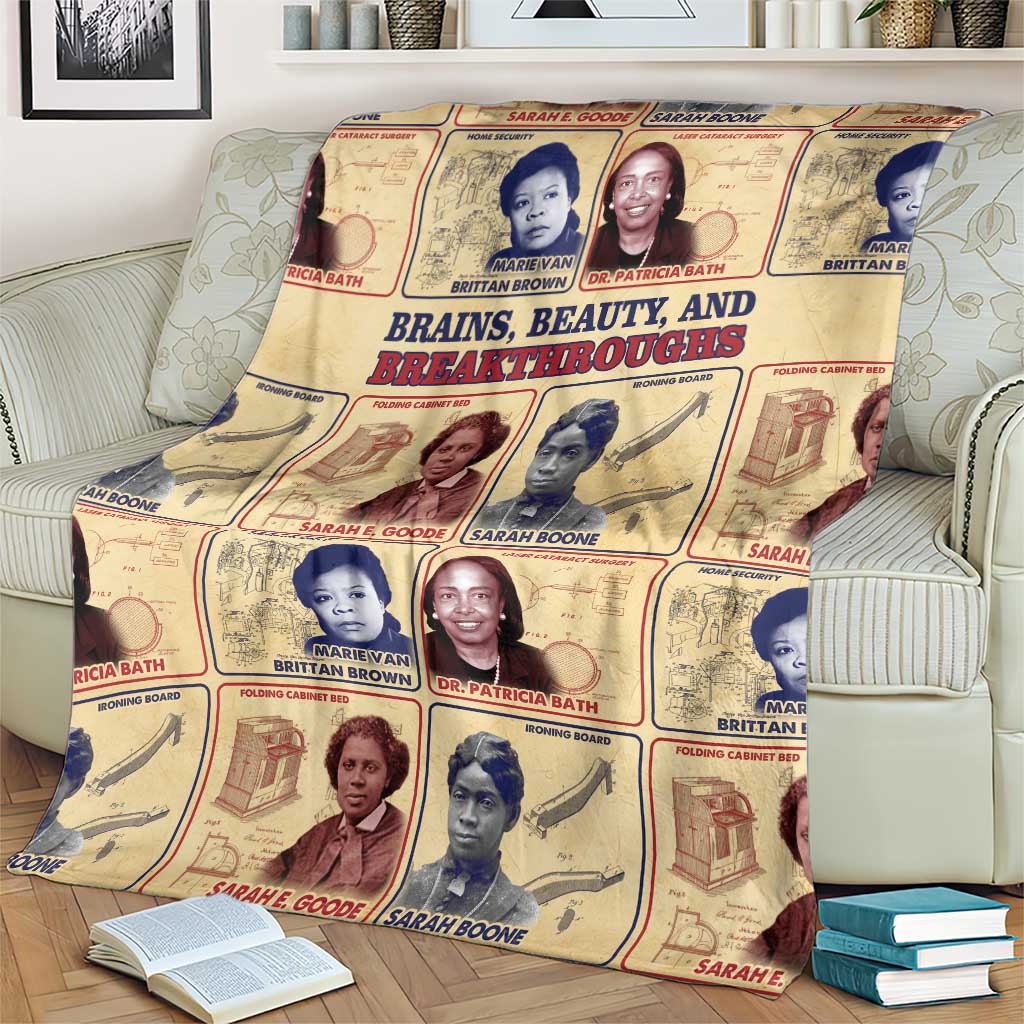Brains Beauty And Breakthroughs Blanket African Trailblazing Women Inventors and Innovators - Wonder Print Shop