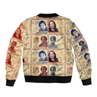 Brains Beauty And Breakthroughs Bomber Jacket African Trailblazing Women Inventors and Innovators - Wonder Print Shop