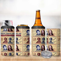 Brains Beauty And Breakthroughs 4 in 1 Can Cooler Tumbler African Trailblazing Women Inventors and Innovators - Wonder Print Shop