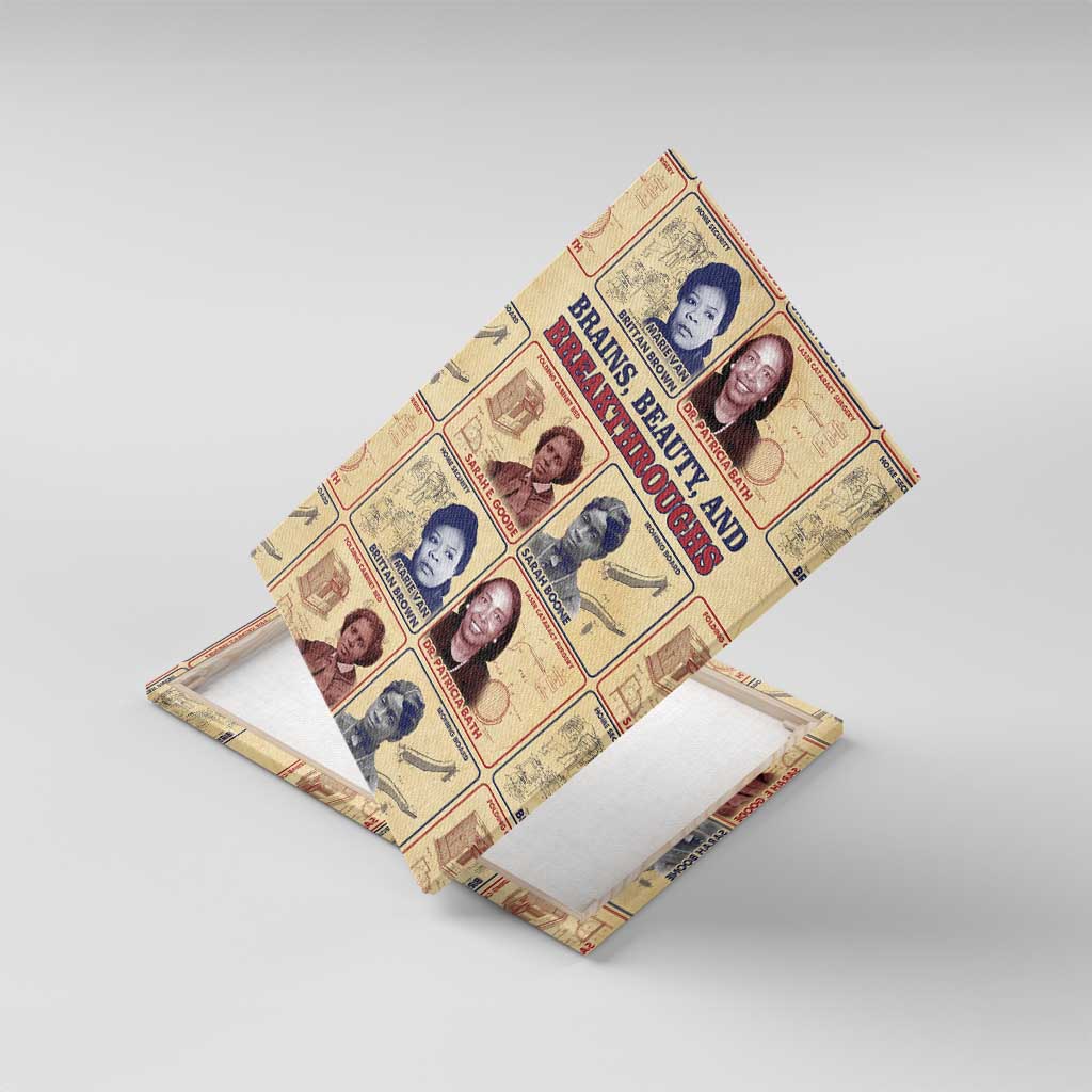 Brains Beauty And Breakthroughs Canvas Wall Art African Trailblazing Women Inventors and Innovators - Wonder Print Shop