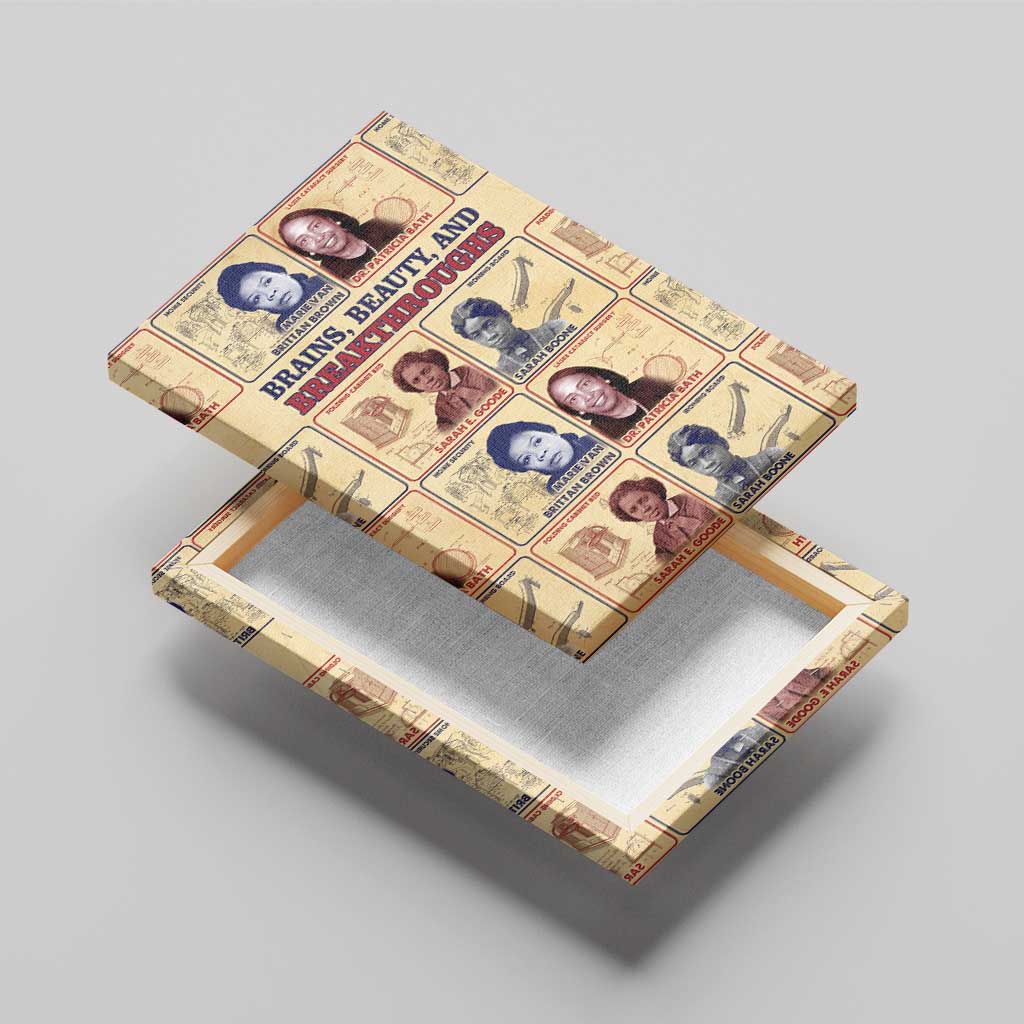 Brains Beauty And Breakthroughs Canvas Wall Art African Trailblazing Women Inventors and Innovators - Wonder Print Shop