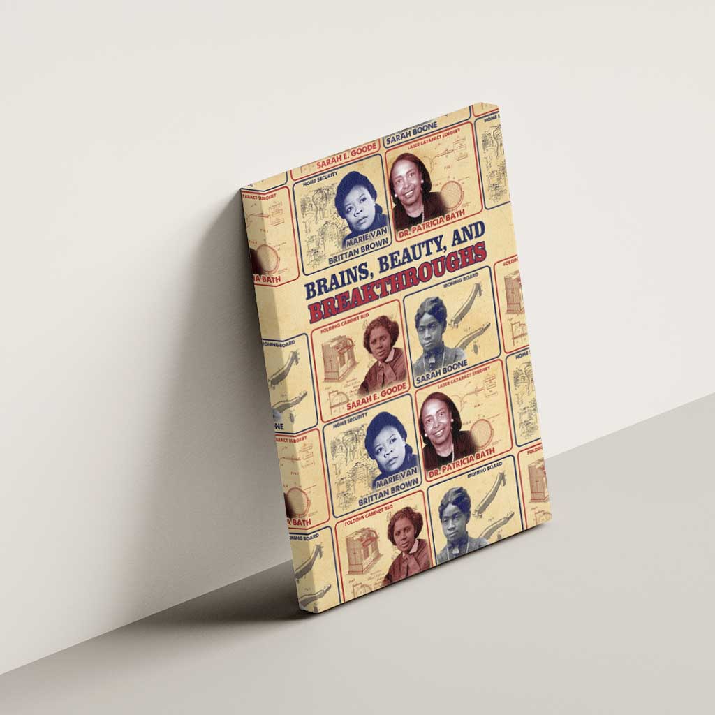Brains Beauty And Breakthroughs Canvas Wall Art African Trailblazing Women Inventors and Innovators - Wonder Print Shop