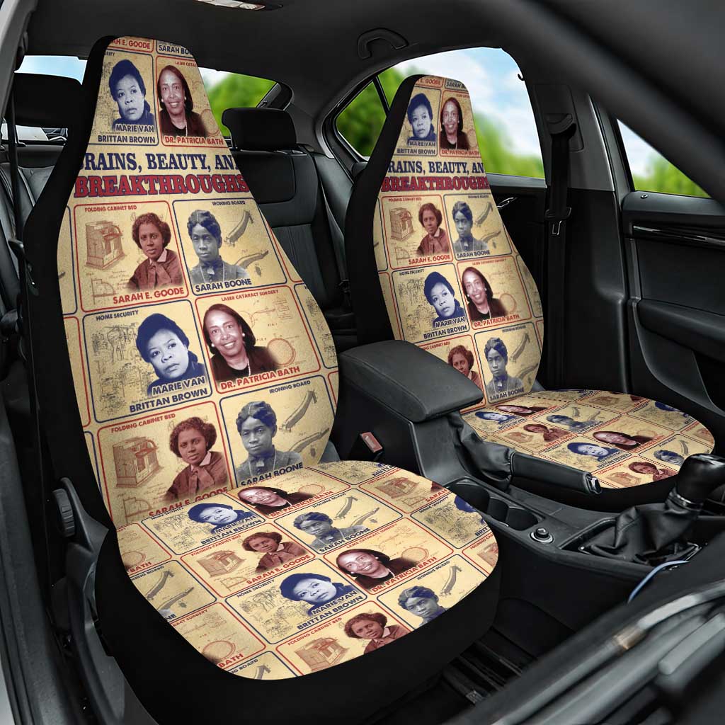 Brains Beauty And Breakthroughs Car Seat Cover African Trailblazing Women Inventors and Innovators - Wonder Print Shop