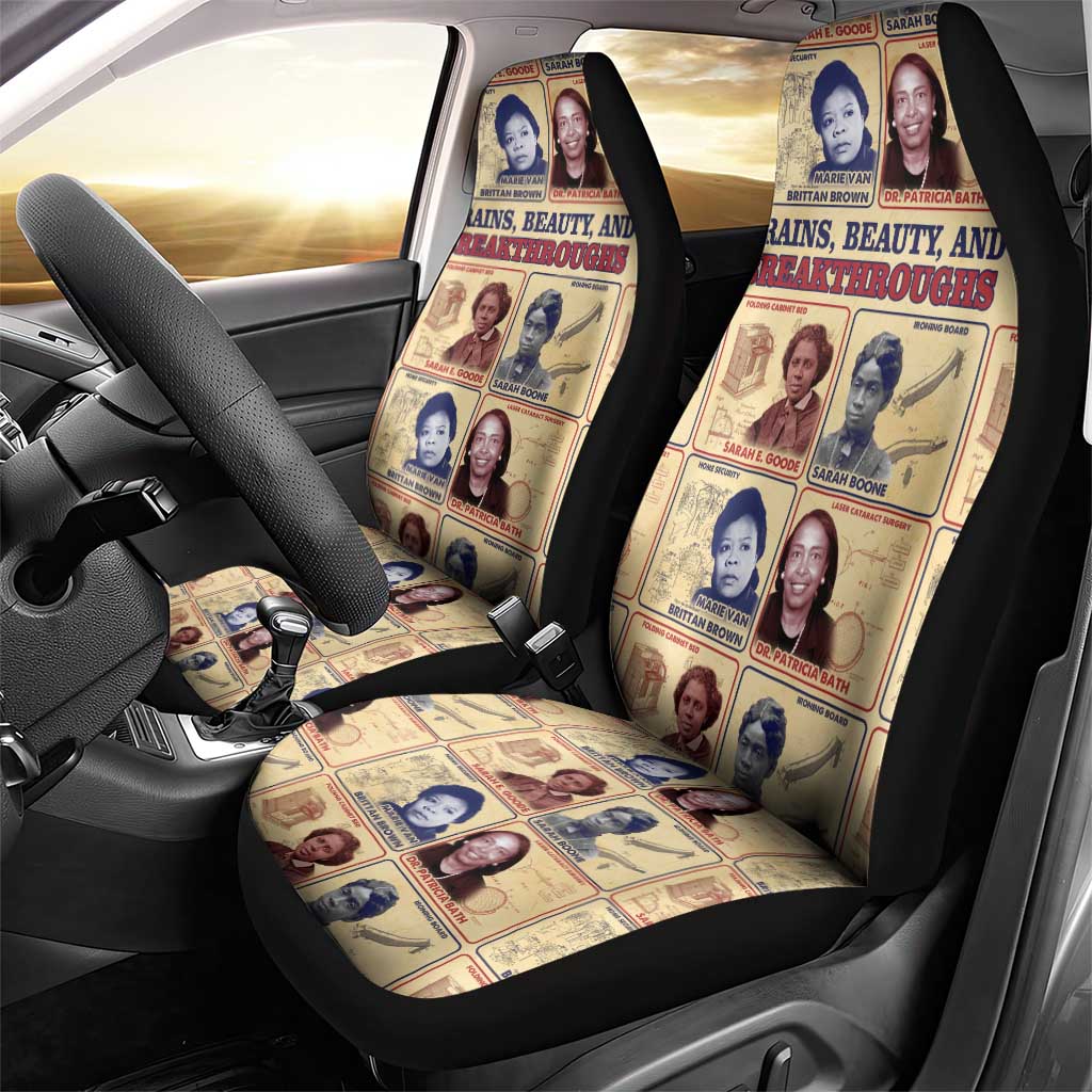 Brains Beauty And Breakthroughs Car Seat Cover African Trailblazing Women Inventors and Innovators - Wonder Print Shop