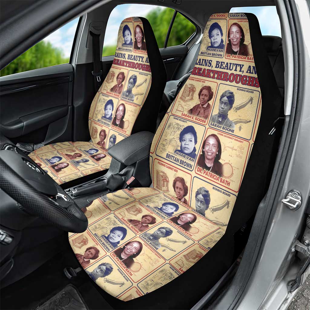 Brains Beauty And Breakthroughs Car Seat Cover African Trailblazing Women Inventors and Innovators - Wonder Print Shop