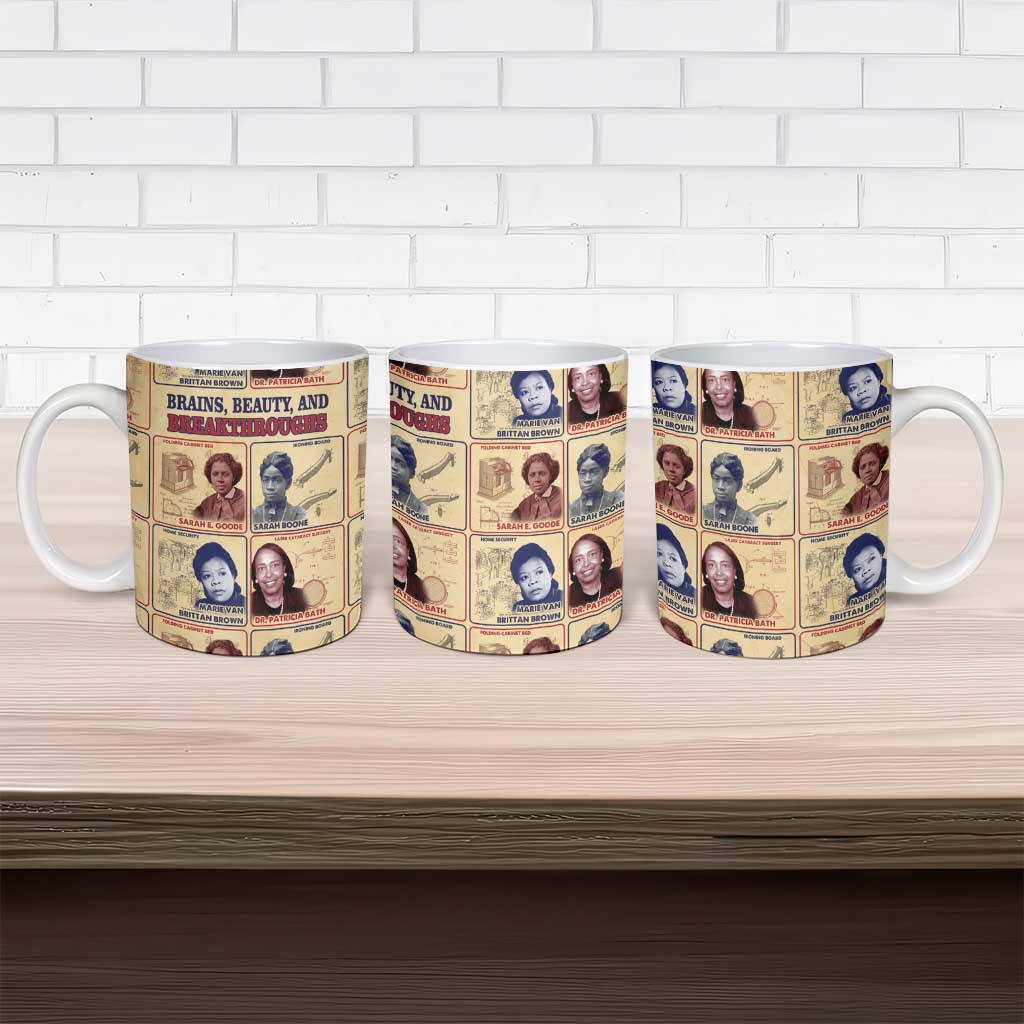 Brains Beauty And Breakthroughs Ceramic Mug African Trailblazing Women Inventors and Innovators - Wonder Print Shop