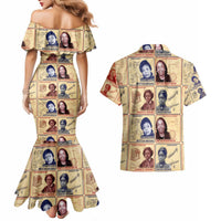 Brains Beauty And Breakthroughs Couples Matching Mermaid Dress and Hawaiian Shirt African Trailblazing Women Inventors and Innovators - Wonder Print Shop