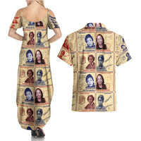 Brains Beauty And Breakthroughs Couples Matching Summer Maxi Dress and Hawaiian Shirt African Trailblazing Women Inventors and Innovators - Wonder Print Shop