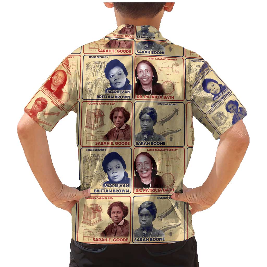 Brains Beauty And Breakthroughs Family Matching Mermaid Dress and Hawaiian Shirt African Trailblazing Women Inventors and Innovators - Wonder Print Shop