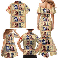 Brains Beauty And Breakthroughs Family Matching Mermaid Dress and Hawaiian Shirt African Trailblazing Women Inventors and Innovators - Wonder Print Shop