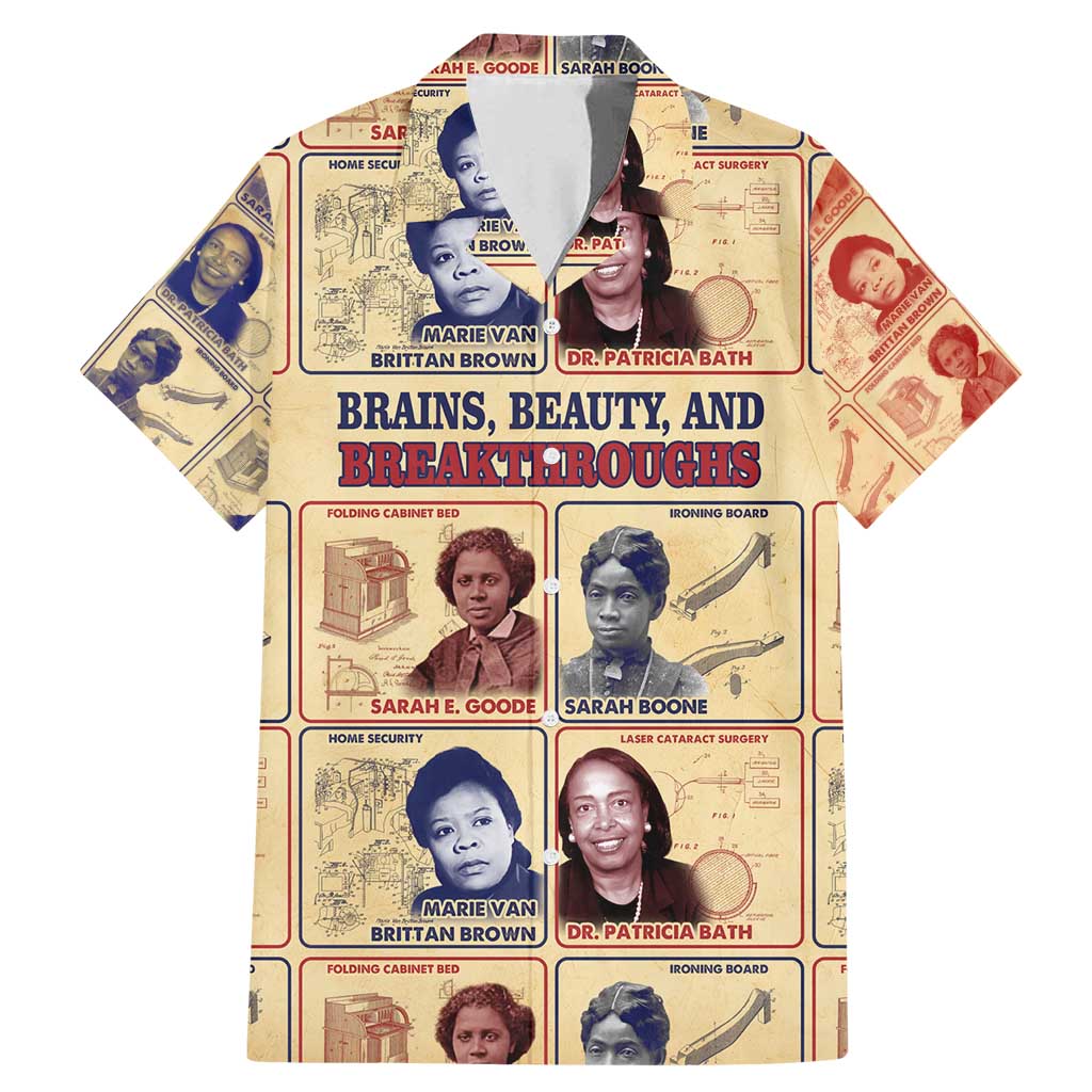Brains Beauty And Breakthroughs Family Matching Mermaid Dress and Hawaiian Shirt African Trailblazing Women Inventors and Innovators - Wonder Print Shop