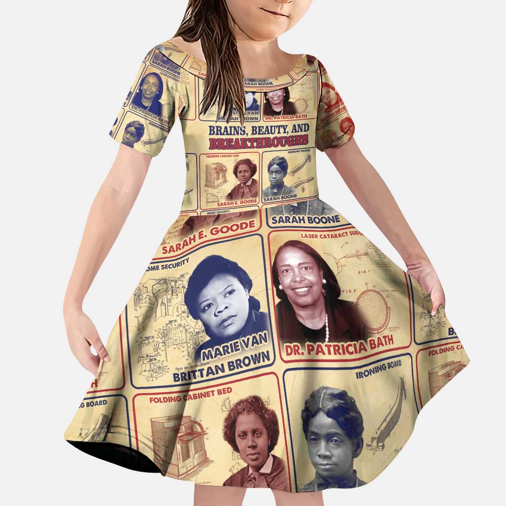 Brains Beauty And Breakthroughs Family Matching Puletasi and Hawaiian Shirt African Trailblazing Women Inventors and Innovators - Wonder Print Shop