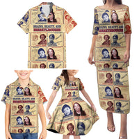 Brains Beauty And Breakthroughs Family Matching Puletasi and Hawaiian Shirt African Trailblazing Women Inventors and Innovators - Wonder Print Shop