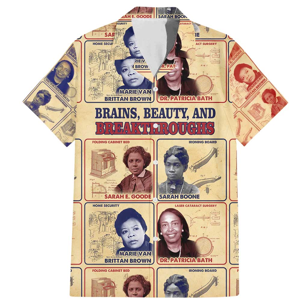 Brains Beauty And Breakthroughs Family Matching Puletasi and Hawaiian Shirt African Trailblazing Women Inventors and Innovators - Wonder Print Shop