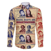 Brains Beauty And Breakthroughs Family Matching Summer Maxi Dress and Hawaiian Shirt African Trailblazing Women Inventors and Innovators - Wonder Print Shop