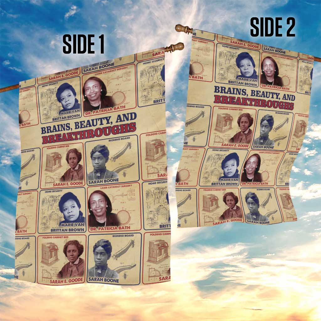 Brains Beauty And Breakthroughs Garden Flag African Trailblazing Women Inventors and Innovators - Wonder Print Shop