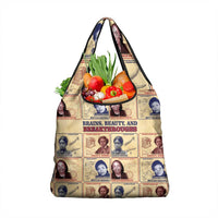 Brains Beauty And Breakthroughs Grocery Bag African Trailblazing Women Inventors and Innovators - Wonder Print Shop