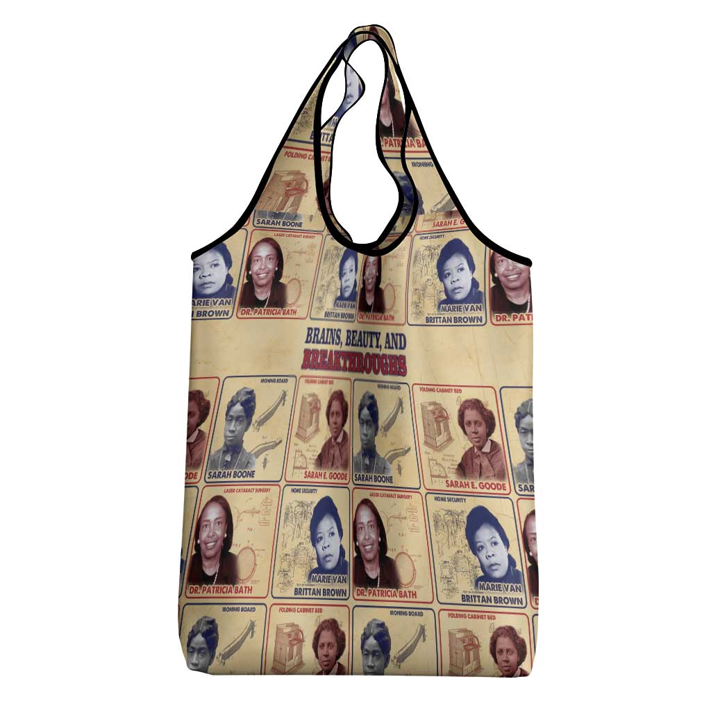 Brains Beauty And Breakthroughs Grocery Bag African Trailblazing Women Inventors and Innovators - Wonder Print Shop